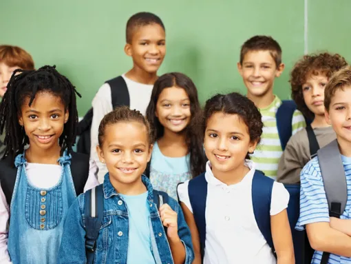 Elementary School Students Group Standing