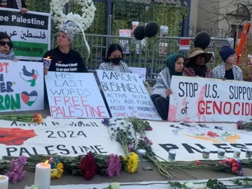 Anti-Israel activists, Terrorist Organizations Hail Aaron Bushnell as a “Martyr” After Self-Immolation Outside Israeli Embassy