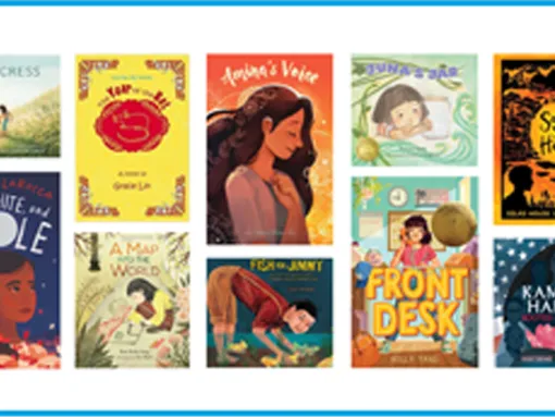 Collage of great children's books for Asian American Pacific Islander Heritage Month
