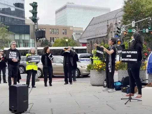 WESPAC protest in NY, October 2023