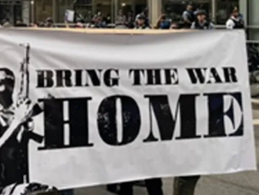 Anti-Israel protesters march in Chicago during DNC