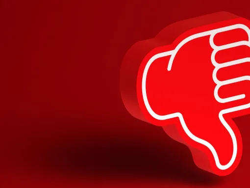 An illustrative image of a thumbs-down icon